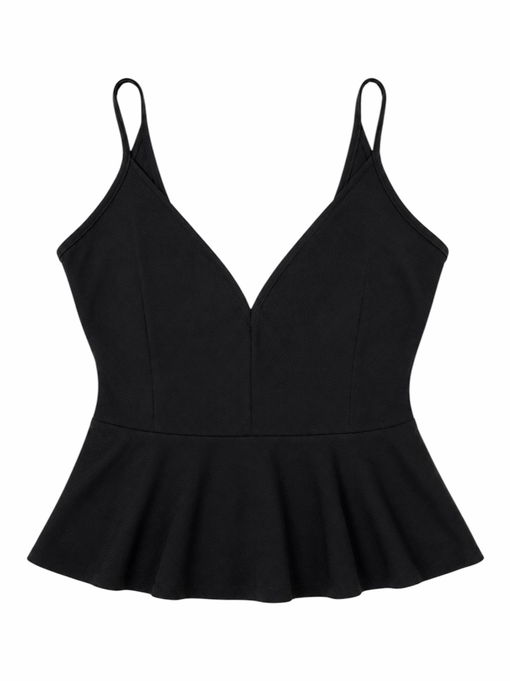 UK2LA PEPLUM BLACK TOP SZ MEDIUM - BRAND NEW, NO TAGS